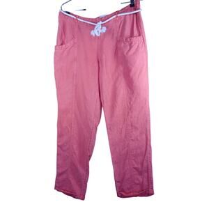 C&C California Women’s Coral Linen Pants Size M Vacation Coastal Beachy Cruise